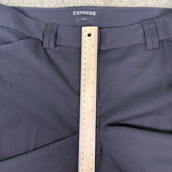 Express Editor Women’s Size 10 Black Straight Leg Ankle Pants 35X25 E785 - Picture 10 of 13